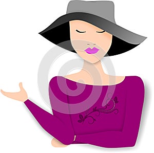 Sophisticated woman adviser illustration