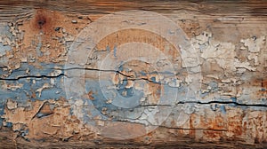Sophisticated Woodblock: Old Wooden Surface With Peeling Paint