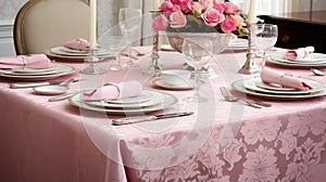 sophistication pink damask photo