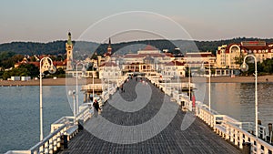 The Sopot Pier and beautiful cityview/cityscape of Sopot, Poland.