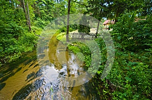 Sopot river in Roztocze region of Poland