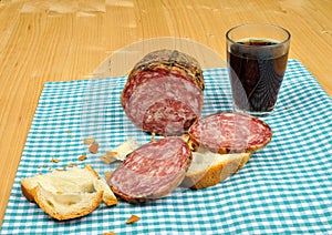 `soppressa` traditional Italian salami