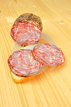 `soppressa` traditional Italian salami