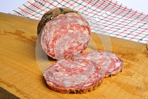 `soppressa` traditional Italian salami