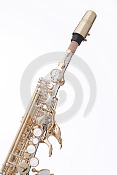 Soprano Saxophone Isolated On White