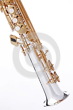 Soprano Saxophone Isolated on White