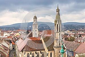 Sopron town, top view from the Firewatch Tower, Hungary photo