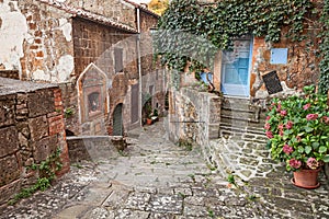 Sorano, Grosseto, Tuscany, Italy: alley in the old town photo