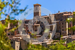 Sorano medieval town in Tuscany Italy