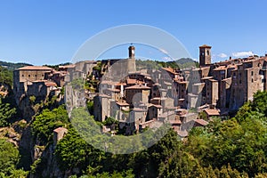 Sorano medieval town in Tuscany Italy