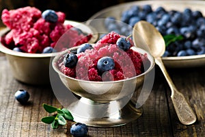 Sorbet from bilberry