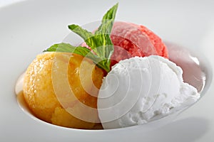 Sorbet ice cream photo