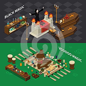 Sorcery Isometric Horizontal Banners