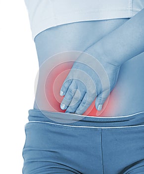 Sore appendicitis, shown red, keep handed