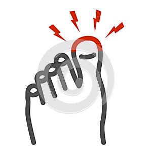 Sore big toe line icon, Body pain concept, Foot pain sign on white background, leg with a toe injury icon in outline
