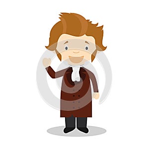 Soren Kierkegaard cartoon character. Vector Illustration. photo