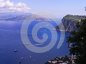 The Sorrento Peninsular from Capri