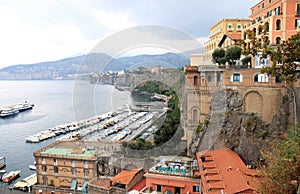 Port of Sorrento, Tyrrhenian coast, Italy