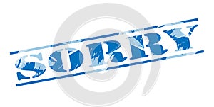 Sorry blue stamp