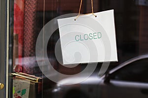 Sorry we are closed - shop window