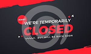 Sorry We`re Temporarily Closed. Will be back soon