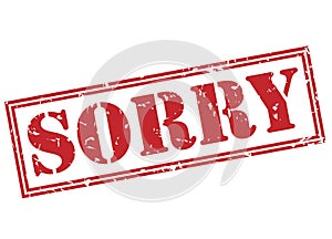 Sorry red stamp