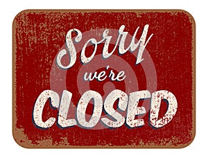 Sorry were closed photo