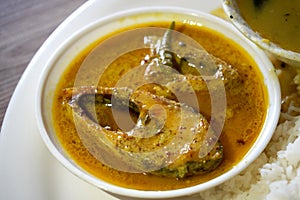 Sorshe Ilish, Bengal Dishes Hilsa Fish Cooked with Mustard