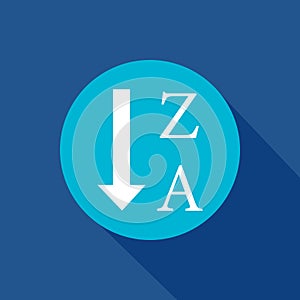 Sort by alphabetic vector icon symbol