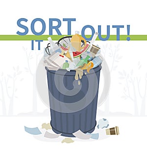 Sort it out - flat design style illustration