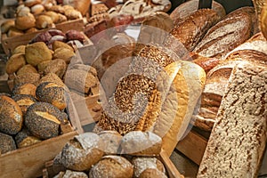 Sortiment of fresh and fresh home made breads