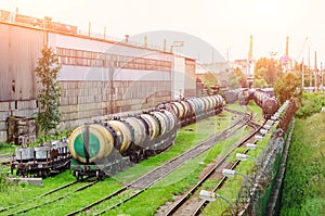 Sorting freight cars on the railroad while formation the train.