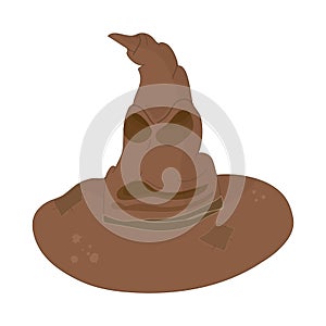 Sorting hat illustration isolated on white background