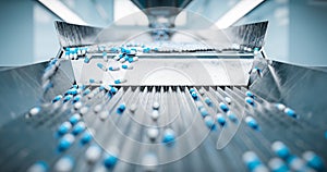 Sorting pharmaceutical capsules by a sorting machine on a production line