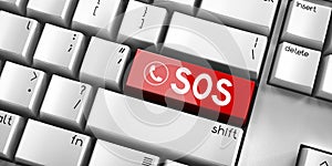 SOS - computer keyboard