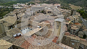 aerial view of the medieval town of Sos del Rey CatÃ³lico in Aragon, Spain. photo