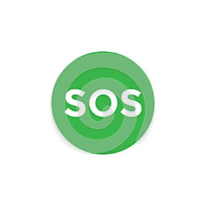 SOS icon design template vector isolated