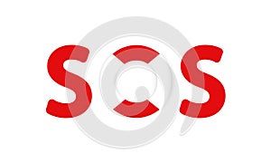 SOS icon. Lifebouy sign. Be careful on the water concept. Vector on isolated white background. EPS 10