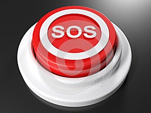 SOS pushbutton - 3D rendering