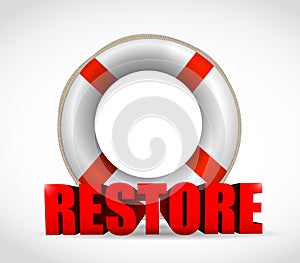 Sos restore sign illustration design