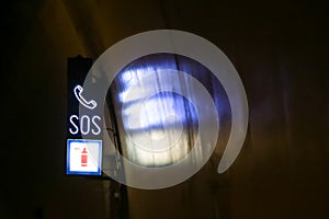 Sos sign in the tunnel