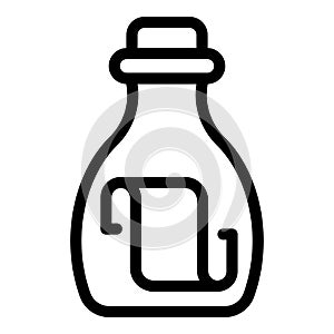 Sos water bottle icon outline vector. Note water