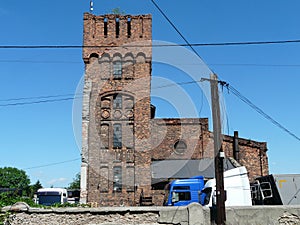 SOSNOWIEC KAZIMIERZ   SILESIA , POLAND -  THE HISTORICAL PRESSURE TOWER