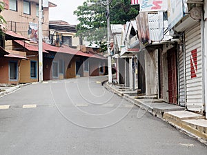 Popular touristics Street during Coronavirus pandemic