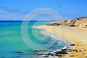 Sotavento Beach in Fuerteventura, Canary Islands
