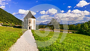 Soteska,Devils Tower, Krka River Valley, Slovenia photo