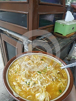 Soto ayam is the favorite food of Indonesians