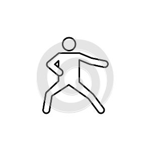 Soto mawashi, karate line icon. Signs and symbols can be used for web, logo, mobile app, UI, UX