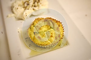 Souffle with courgette and cheese