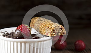 SoufflÃ© with strawberry